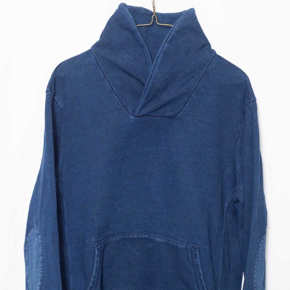 GAP Shawl Collar Sweatshirt Blue Men's Medium